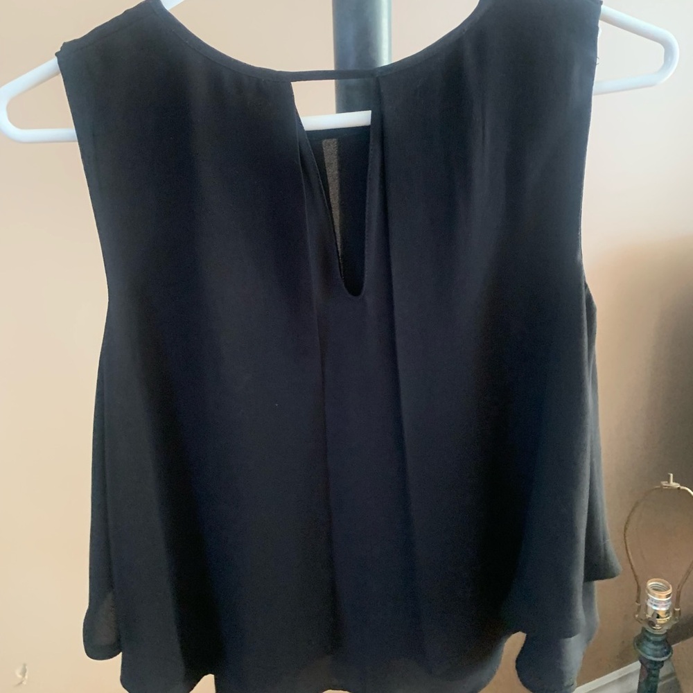Zara Black Ruffled Blouse - Picture 2 of 3